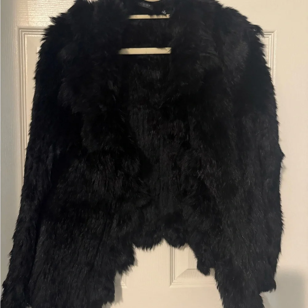Scoop NYC Midnight Black Teddy Jacket - Picture 3 of 4